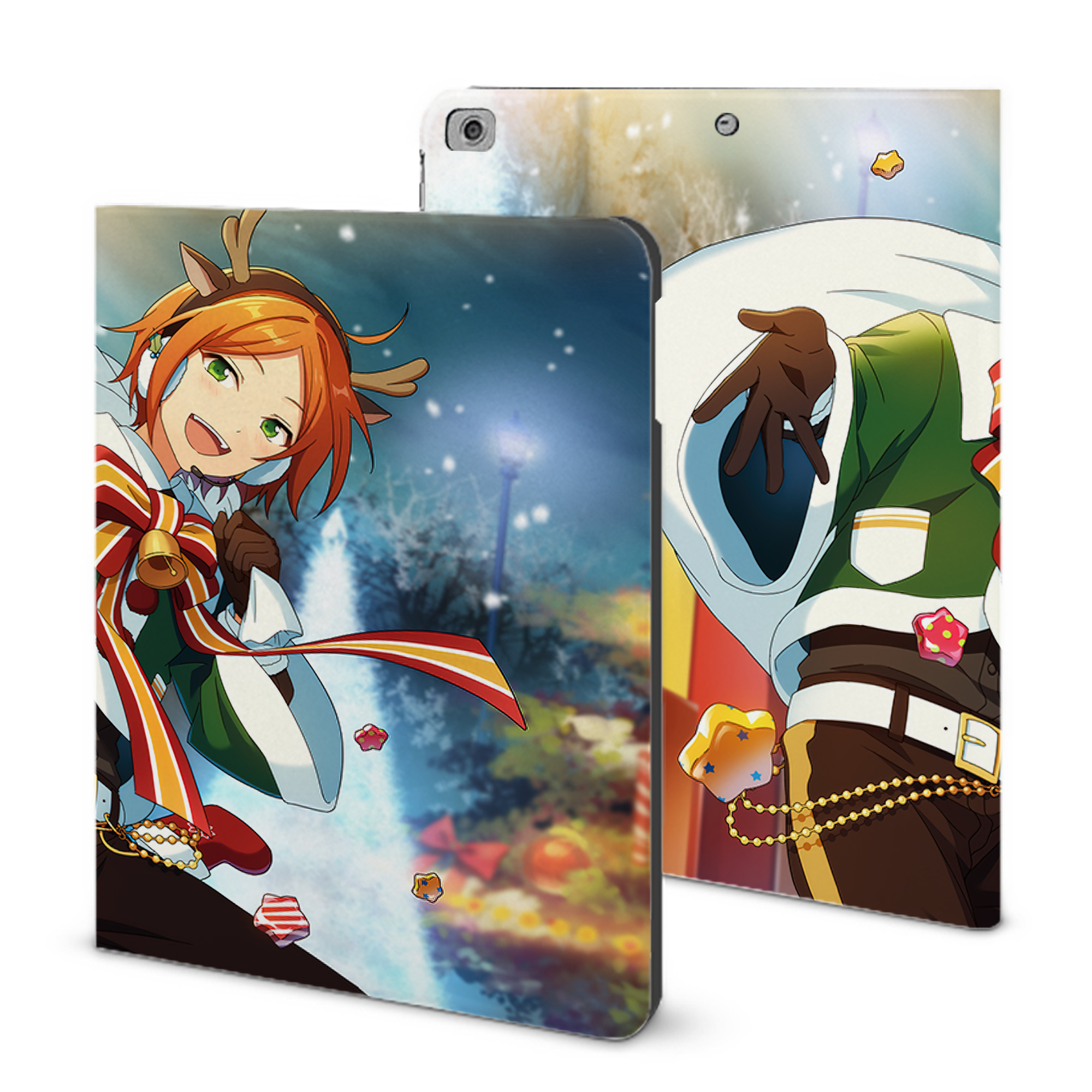 （画像用） あんさんぶるスターズ! Ensemble Stars IPad ケース ブック型 PUレザー TPU 耐衝撃 軽量 薄型 ペン収納なし 全面保護 IPad 各モデル対応